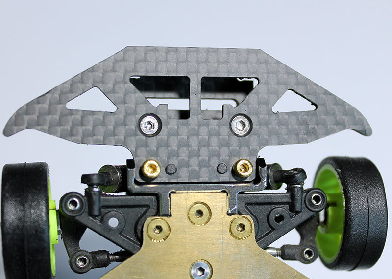 Reflex Racing RX511 Jomurema GT01 bumper and clip set for RC car, showing close-up of durable plastic parts and attachment clips.