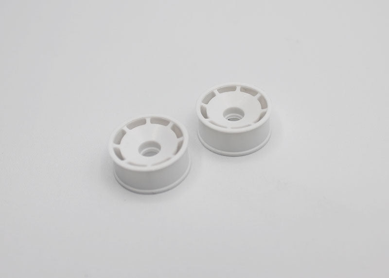Reflex Racing RX600F0W white speed dish front wheel for RC cars, featuring 0 offset, shown on a clean background.