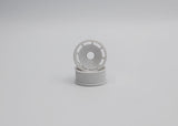 Reflex Racing RX600F0W white speed dish front wheel for RC cars with 0 offset, showcasing durable plastic construction.