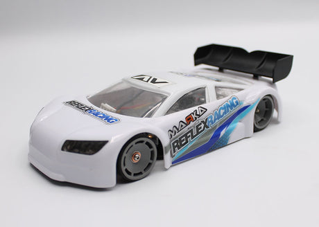 Reflex Racing RX600F0G gray speed dish front wheel for RC cars with 0 offset, showcasing a detailed view of the racing wheel.