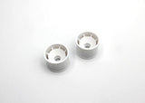 Reflex Racing RX600R14W white speed dish rear wheel for RC cars, featuring a 14mm axle and aerodynamic design.