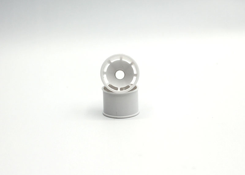 Reflex Racing RX600R14W white speed dish rear wheel for RC cars with 14mm diameter, detailed close-up image.