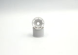 Reflex Racing RX600R14W white speed dish rear wheel for RC cars with 14mm diameter, detailed close-up image.