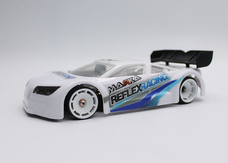 Reflex Racing RX600F0W white speed dish front wheel for RC cars with 0 offset, designed for high performance and durability.