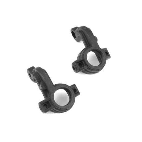 Tekno TKR6553 RC car spindles with detailed metal components for improved steering and durability.