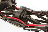 Top view of the Element RC Enduro24 Sendero 1/24 RTR crawler with black and yellow body and off-road bumper.