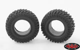 Pair of Element RC4WD Rok Lox 1.0-inch Micro Comp Tires for RC vehicles, showing textured rubber tread and sidewall details.