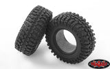 Pair of RC4WD Element Rok Lox 1.0-inch Micro Comp Tires for RC cars, shown mounted on wheels.