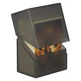 Black Ultimate Guard Boulder 60+ deck case for card storage, featuring sturdy construction and secure snap closure.