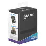 Ultimate Guard Boulder 60+ deck case for storing and protecting trading cards, featuring a sleek black Onyx design.