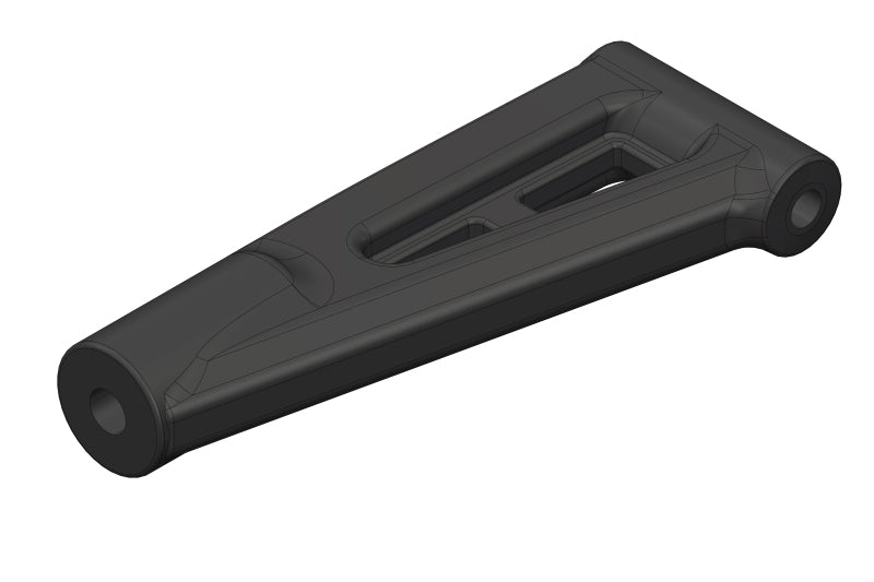 Team Corally RC car front upper suspension arm, compatible with Python or Radix models, shown in the image.