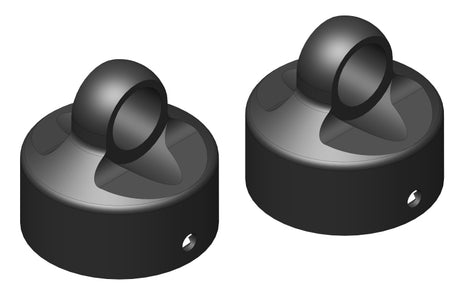 Team Corally RC car with hard anodized aluminum shock caps for Dementor, Kronos, Python, Radix, or Shogun models.