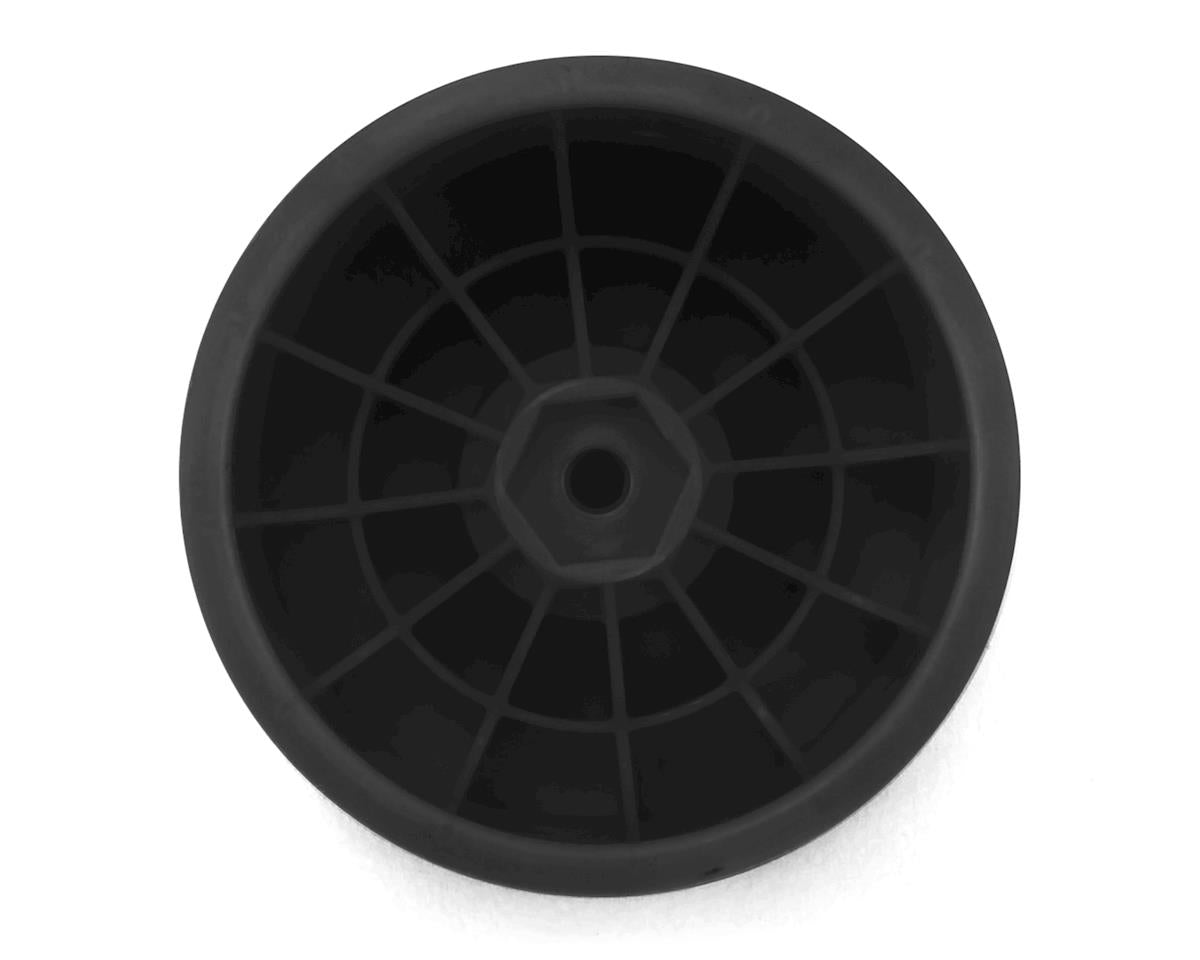 Black DE Racing Speedline ST RC car wheels for 1/10 trucks, featuring durable construction and sleek design.