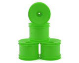 Green DE Racing Speedline ST RC car wheels for 1/10 trucks, showing the lightweight, durable design and aggressive tread pattern.
