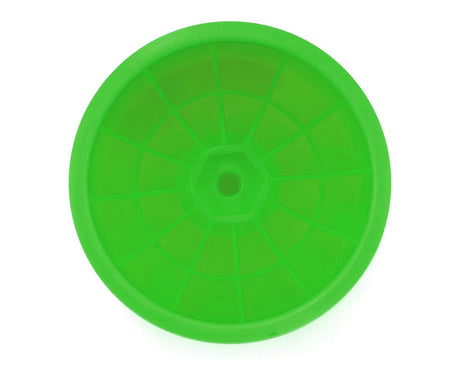 Green DE Racing Speedline ST wheels for 1/10 RC trucks, showcasing durable RC car wheels with a sleek design.