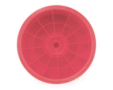 Pink DE Racing Speedline ST RC car wheels for 1/10 trucks, featuring durable construction and stylish design.