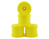 Yellow DE Racing Speedline ST RC car wheels for 1/10 trucks, showcasing durable design and vibrant color.