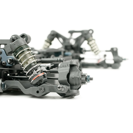 Tekno EB410.2 1/10th scale 4WD electric RC buggy kit with detailed chassis and suspension components for competition racing.