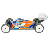 Tekno EB410.2 1/10th scale 4WD electric RC buggy kit with detailed chassis and components for competitive racing.
