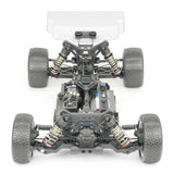 Tekno EB410.2 1/10th scale 4WD electric RC buggy kit, shown in red with detailed chassis and off-road tires.