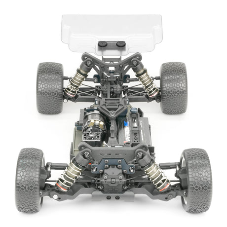 Tekno EB410.2 1/10th scale 4WD electric RC buggy kit, shown in red with detailed chassis and off-road tires.