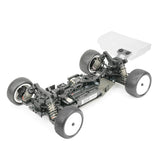 Tekno EB410.2 1/10th scale 4WD electric RC buggy kit with detailed chassis and suspension components, ready for racing.