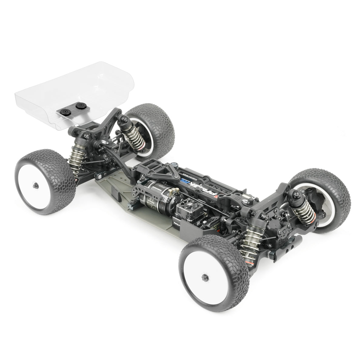 Tekno TKR6502 EB410.2 1/10th scale 4WD electric buggy kit with black and red body and racing tires.