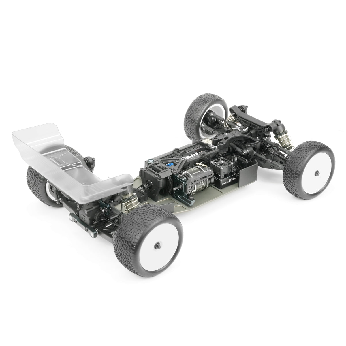 Tekno EB410.2 1/10th scale 4WD electric RC buggy kit with detailed chassis and high-performance components.