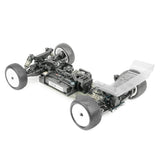 Tekno EB410.2 1/10th scale 4WD electric RC buggy kit with detailed chassis and suspension, ready for competitive racing.