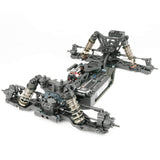 Tekno TKR7202 ET410.2 1/10th scale 4WD electric RC Truggy kit with detailed chassis and colorful body, ready for racing.