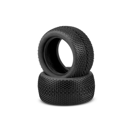 JConcepts Double Dees V2 1/10 RC buggy tires in green compound with 2.2-inch size, designed for off-road RC racing.