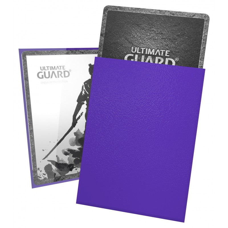 Blue Ultimate Guard Katana Sleeves for standard size cards, designed for protection and smooth shuffling in card games.