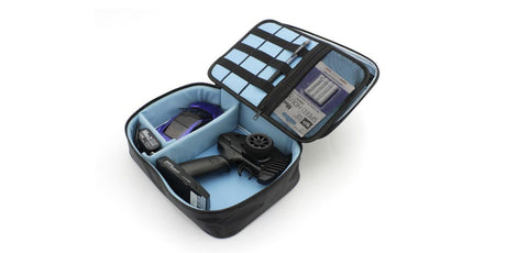 Kyosho Mini-Z RC car parts bag with tools and accessories, featuring a compact design for Mini-Z model maintenance and upgrades.