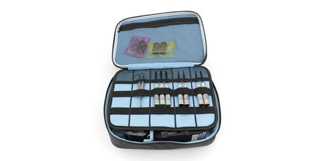 Kyosho Mini-Z Bag (MZW121) RC car parts storage bag with compartments, designed for Mini-Z model accessories and tools.