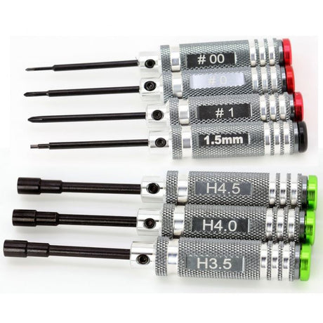 Powerhobby Kyosho Mini-Z magnetized tool driver set with various small screwdrivers for RC car maintenance and repair.