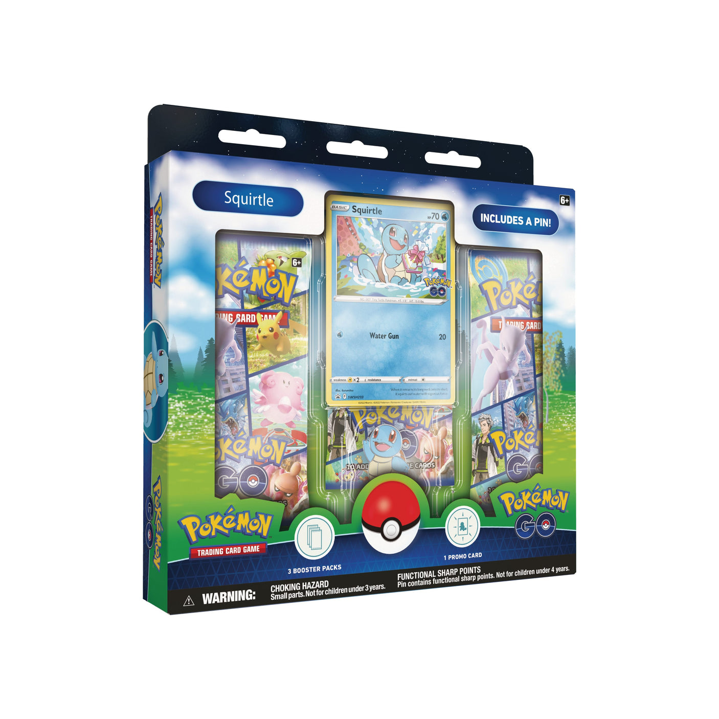 Pokemon GO Pin Collection with collectible Pokemon cards and themed pins featuring popular Pokemon characters.