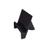 Clear BCW card holder stand for displaying trading cards, with a sturdy base and adjustable holder for easy viewing.