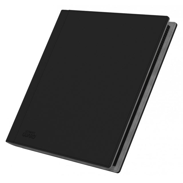 Ultimate Guard 12-Pocket Quadrow Portfolio with Xenoskin black exterior for storing trading cards and card supplies.