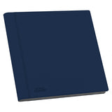 Dark blue Ultimate Guard 12-pocket Quadrow portfolio with Xenoskin cover, designed for storing trading or collectible cards.