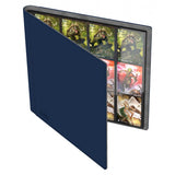Dark blue Ultimate Guard 12-pocket Quadrow Portfolio Xenoskin for storing trading cards, with a textured exterior and secure closure.