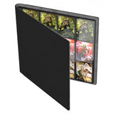 Black Ultimate Guard 12-Pocket Quadrow Portfolio with Xenoskin cover, designed for storing and displaying trading cards.