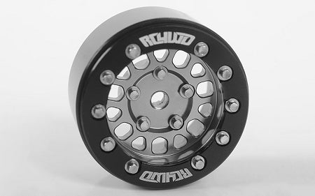 Set of four RC4WD 1/24 scale 1.0-inch competition beadlock wheels for RC cars, featuring durable construction and detailed design.