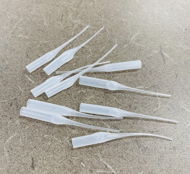 Set of 10 Racers Edge Crazy Strong Tire Glue Tips for RC cars, designed for precise application and secure tire attachment.