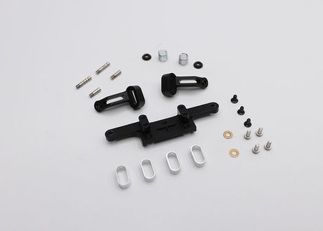 Reflex Racing RX28A-17 KISS adjustable front end for RC cars, showcasing precision metal components and adjustable steering links.