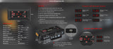 Ultra Power UPTUPS6 25W compact DC charger for RC cars, showing the sleek black charger with ports and power indicator.