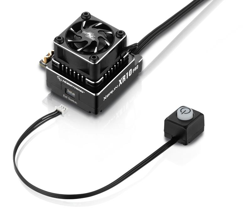 Hobbywing XERUN XR10 Pro G2 160Amp RC car brushless ESC with cooling fins and connection ports.